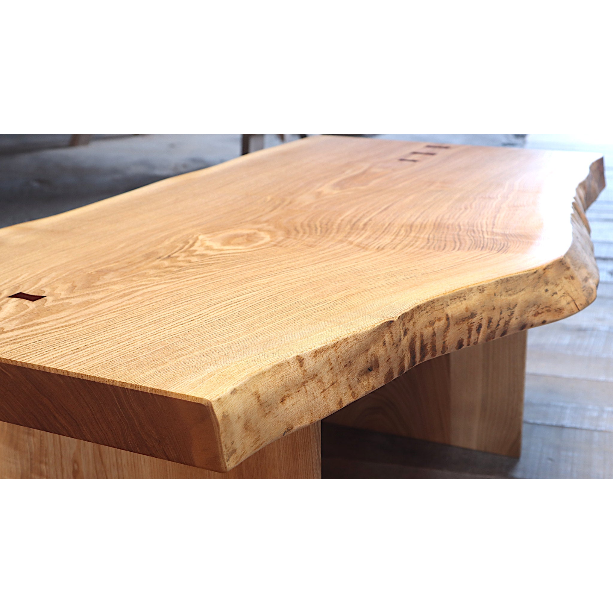 岩手県産タモ材のミニテーブル（110cm、オイル仕上げ）